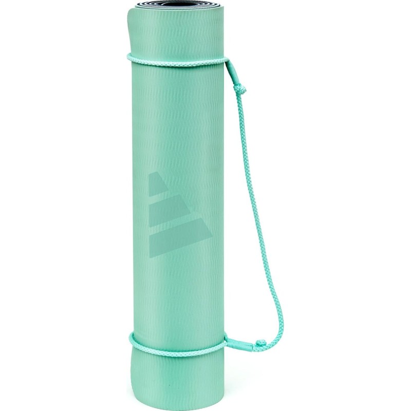 Килимок для йоги Adidas Double Sided Yoga Mat ментоловий, сірий 176 х 61 х 0,6 см (ADYG-10400BLM-NL)