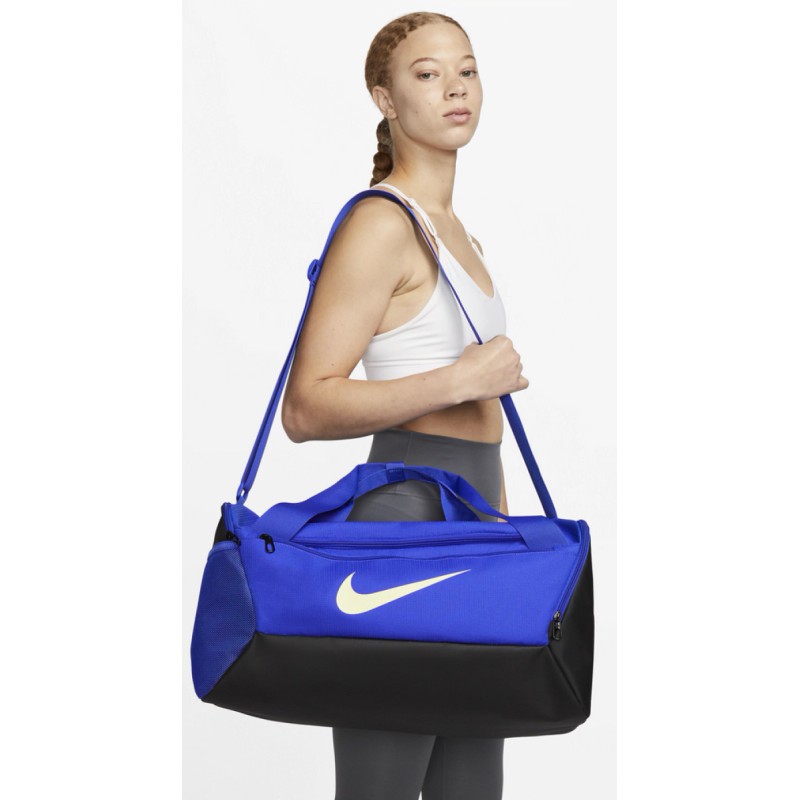 Сумка Nike NK BRSLA S DUFF - 9.5 41L чорний, синій Уні 51x28х28 см