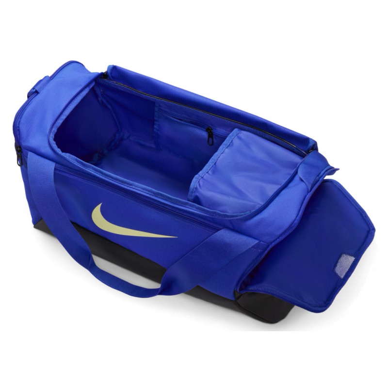 Сумка Nike NK BRSLA S DUFF - 9.5 41L чорний, синій Уні 51x28х28 см