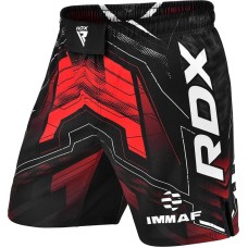 Шорти RDX MMA SHORTS IMMAF-1 чорний, червоний S (MSS-IMF-1R)