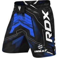 Шорти RDX MMA SHORTS IMMAF-1 чорний, синій L (MSS-IMF-1U)