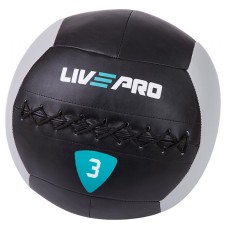 М'яч для кросфіту WALL BALL чорний, сірий 3кг (LP8100-3)