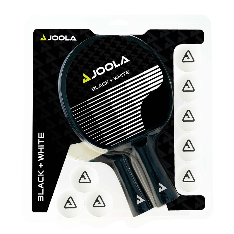 Набір ракеток для настільного тенісу Joola TT-SET BLACK+WHITE 2 ракетки + 8 м'ячів (jset5)