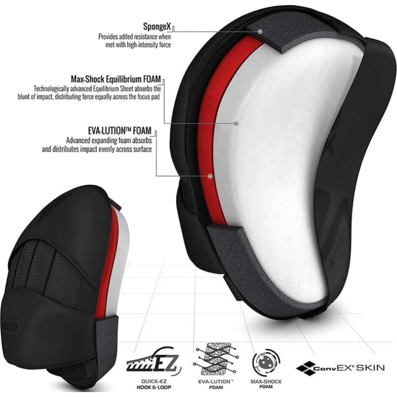 Лапи RDX FOCUS PAD T15 чорний One Size (FPR-T15MB)