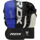 Тренувальні рукавиці RDX GRAPPLING GLOVES REX T6 PLUS чорний, синій, білий S (GGR-T6U)