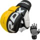 Тренувальні рукавиці RDX GRAPPLING GLOVES REX T6 PLUS чорний, жовтий, білий M (GGR-T6Y)