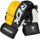 Тренувальні рукавиці RDX GRAPPLING GLOVES REX T6 PLUS чорний, жовтий, білий M (GGR-T6Y)