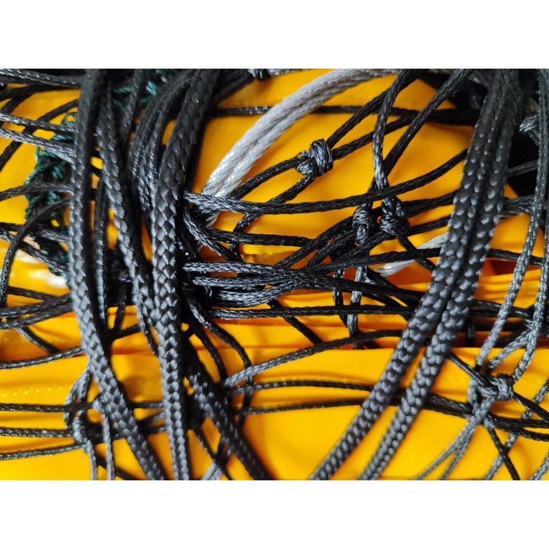 Сітка волейбольна Romi Sport "Basic 2,7 мм.(PE)" Sia000096 black/yellow, 9,5 м.
