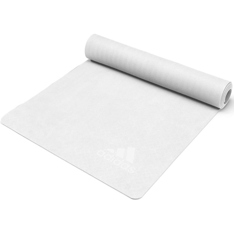 Килимок для йоги Adidas Premium Yoga Mat білий Уні 176 х 61 х 0,5 см
