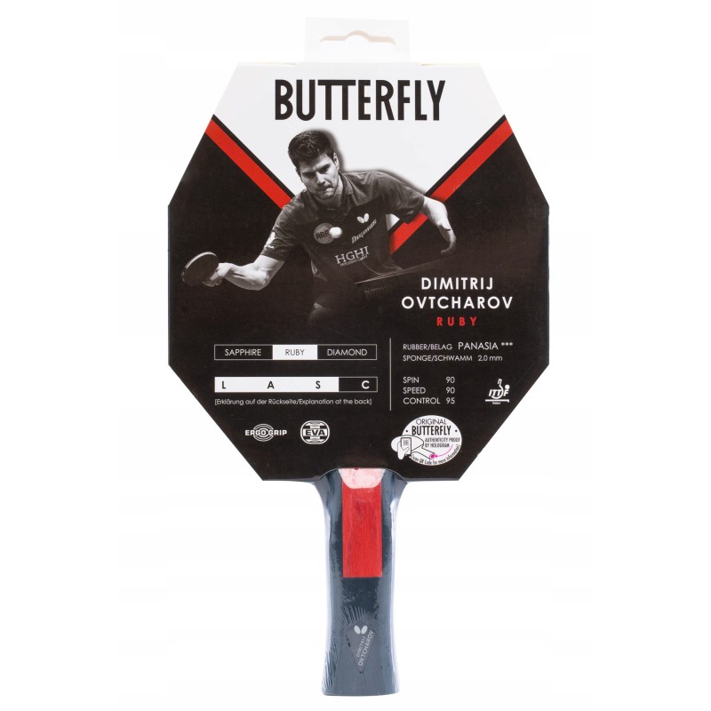 Ракетка для настільного тенісу Butterfly Ovtcharov Ruby 85227
