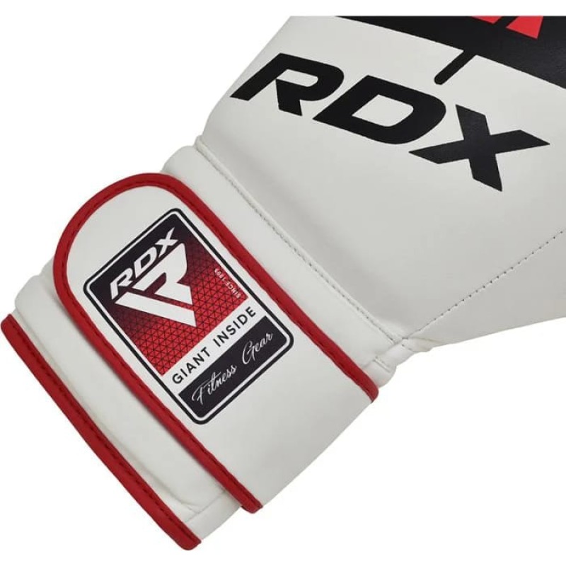 Боксерські рукавиці RDX BOXING GLOVES BGR-F7 білий, червоний 12 унцій (BGR-F7R)