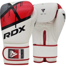 Боксерські рукавиці RDX BOXING GLOVES BGR-F7 білий, червоний 10 унцій (BGR-F7R)