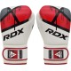 Боксерські рукавиці RDX BOXING GLOVES BGR-F7 білий, червоний 10 унцій (BGR-F7R)