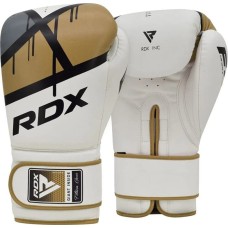 Боксерські рукавиці RDX BOXING GLOVES BGR-F7 білий, золотий 8 унцій (BGR-F7GL)
