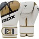 Боксерські рукавиці RDX BOXING GLOVES BGR-F7 білий, золотий 14 унцій (BGR-F7GL)