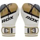Боксерські рукавиці RDX BOXING GLOVES BGR-F7 білий, золотий 10 унцій (BGR-F7GL)