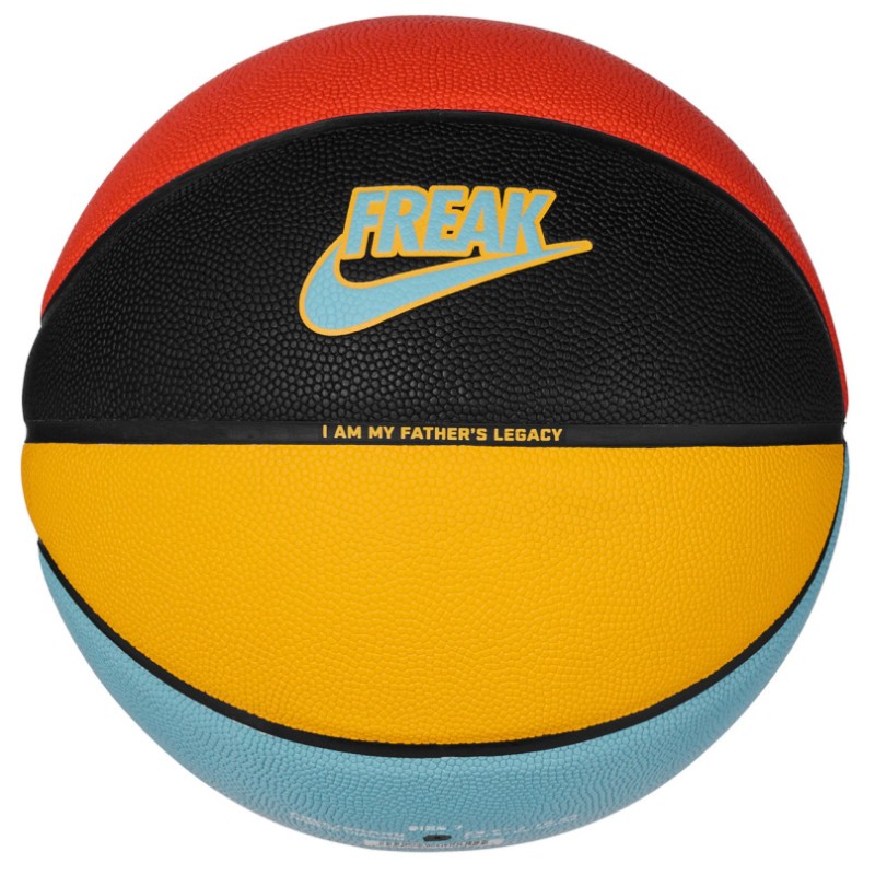 М'яч баскетбольний Nike ALL COURT 2.0 8P G ANTETOKOUNMPO DEFLATED black, yellow, blue, red size 7 (N.100.4138.824.07)