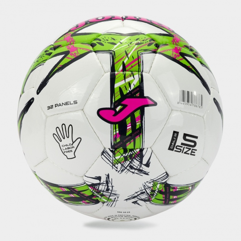 М'яч футбольний Joma DALI III зелений, рожевий Уні 5