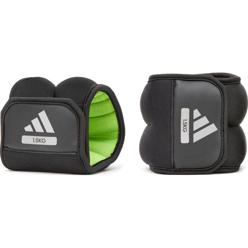 Обважнювачі для щиколотки/зап'ястя Adidas Ankle/Wrist Weights чорний, зелений 1.5 кг (ADWT-12322-NL)