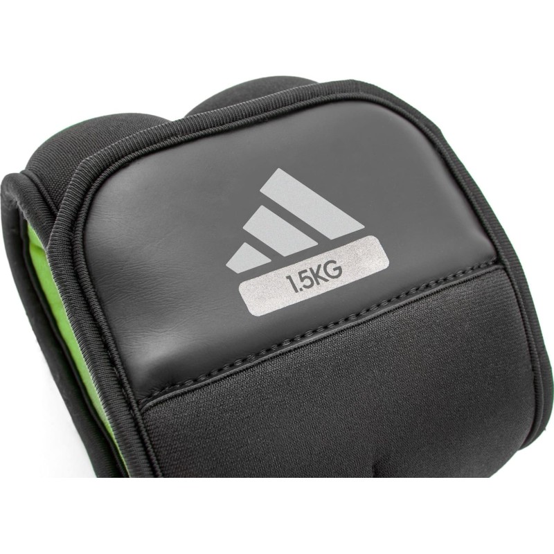 Обважнювачі для щиколотки/зап'ястя Adidas Ankle/Wrist Weights чорний, зелений 1.5 кг (ADWT-12322-NL)