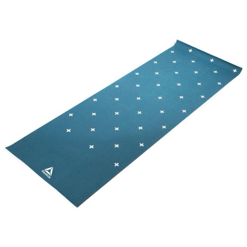 Двосторонній килимок для йоги Reebok Double Sided 4mm Yoga Mat блакитний, білий Уні 173 х 61 х 0,4 с