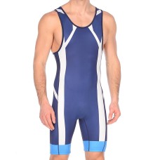 Трико борцівське Asics Wrestling Singlet синій,білий,блакитний Чол XXS