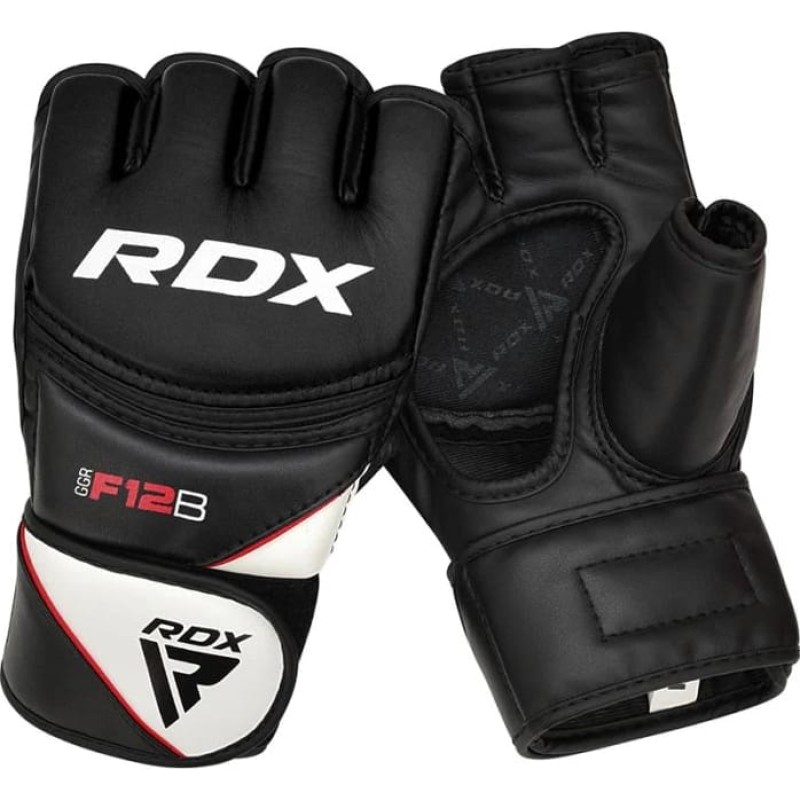 Тренувальні рукавиці RDX GRAPPLING GLOVES NEW MODEL чорний, білий L (GGR-F12B)