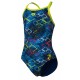Купальник Arena DALY SWIMSUIT LIGHT DROP BACK лайм, синій, білий, рожевий Діт 128 см
