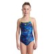 Купальник Arena DALY SWIMSUIT LIGHT DROP BACK лайм, синій, білий, рожевий Діт 128 см