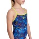 Купальник Arena DALY SWIMSUIT LIGHT DROP BACK лайм, синій, білий, рожевий Діт 128 см
