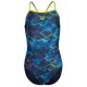 Купальник Arena DALY SWIMSUIT LIGHT DROP BACK лайм, синій, білий, рожевий Діт 128 см