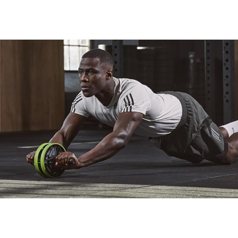 Ролик для пресу Adidas Performance Ab Wheel чорний, салатовий Уні OFSM