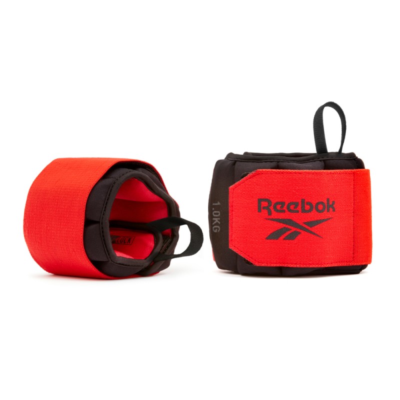 Обважнювачі зап'ястя Reebok Flexlock Wrist Weights чорний, червоний Уні 1.0 кг