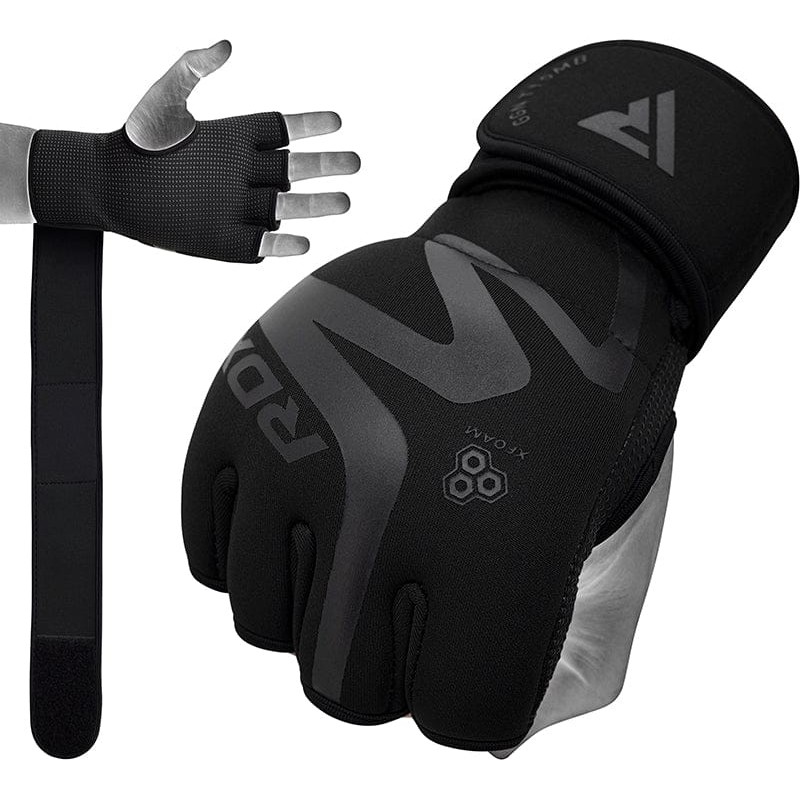 Тренувальні рукавиці RDX GRAPPLING GLOVES NEOPRENE T15 чорний M (GGN-T15MB)