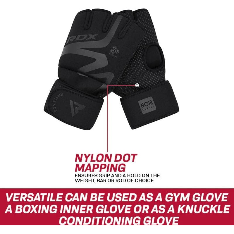 Тренувальні рукавиці RDX GRAPPLING GLOVES NEOPRENE T15 чорний L (GGN-T15MB)