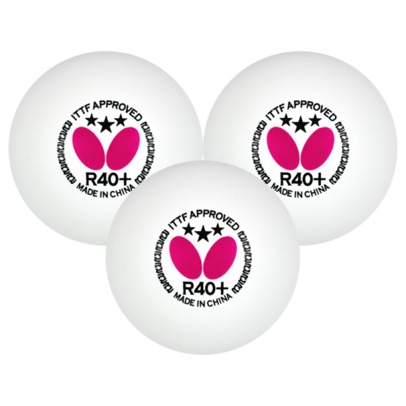 Мячи для настільного тенісу Butterfly R40+ 3* (12шт.)