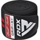 Бандаж для коліна RDX GYM KNEE WRAP R11 чорний, червоний One Size (WAH-KR11BR)