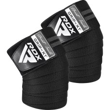 Бандаж для коліна RDX GYM KNEE WRAP R11 чорний, сірий One Size (WAH-KR11BG)