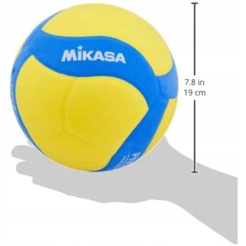 М'яч волейбольний Mikasa VS160W жовто-синій, розмір 4 (для дітей до 12 років)