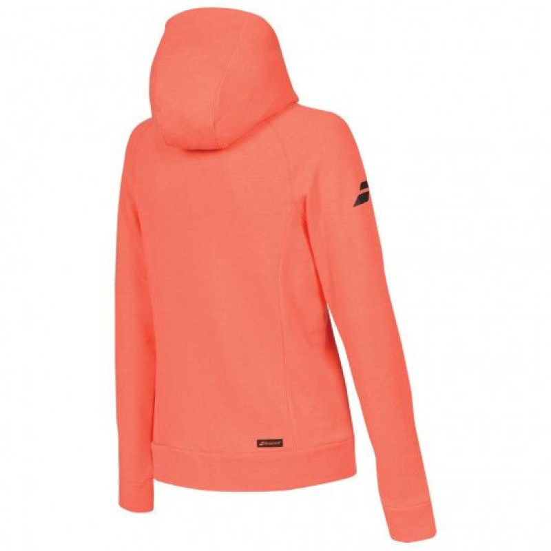 Толстовка дит. Babolat Core hood sweat girl fluo strike heather (6-8)