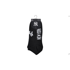 Шкарпетки New York Yankees 3 pk Sneaker чорний Уні 39-42