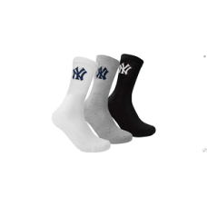 Шкарпетки New York Yankees 3 pk Crew чорний, білий, сірий Уні 39-42
