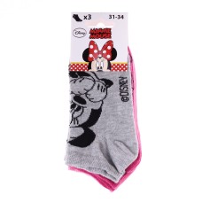 Шкарпетки MINNIE GROS PLAN/MINNIE + POIS/MINNIE 3P пурпурний, чорний, сірий Діт 31-35 арт 83152162-1