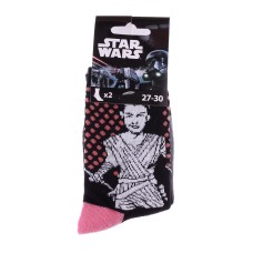 Шкарпетки STAR WARS REY/LEIA 2P чорний, сірий Діт 27-30 арт 83892048-2