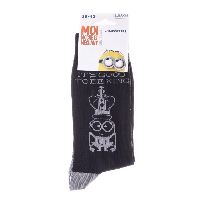 Шкарпетки Minion + COURONNE чорний Діт 43-46