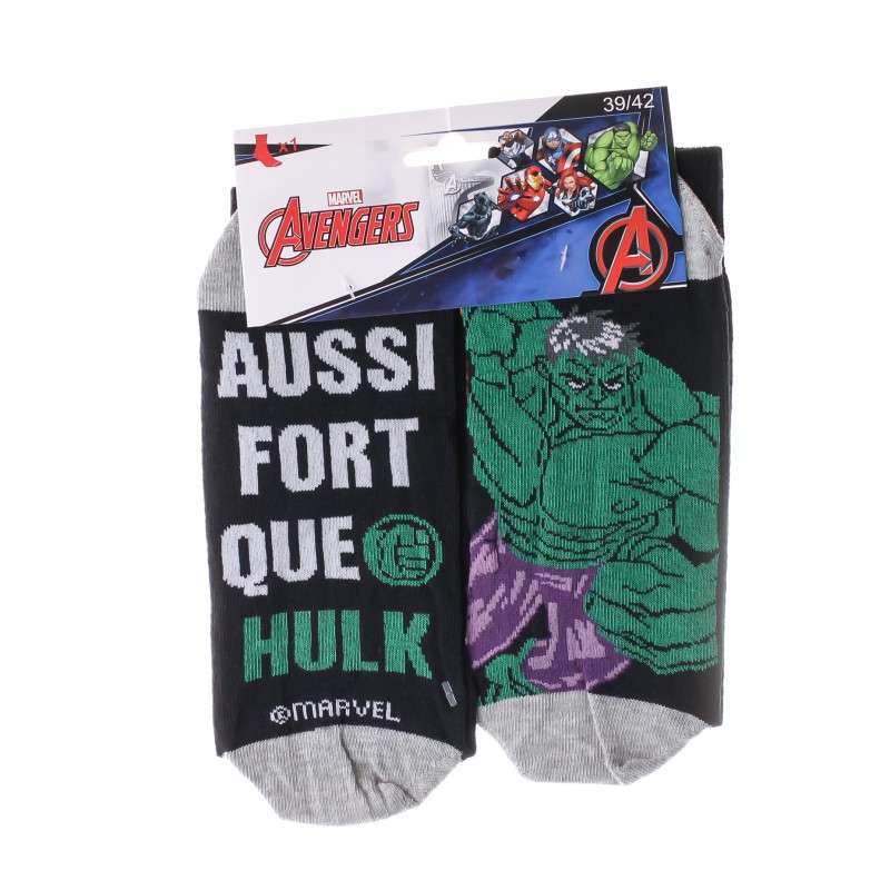 Шкарпетки Avengers HULK чорний, зелений Діт 43-46