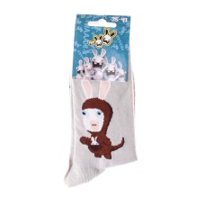 Шкарпетки LAPINS CRETINS LAPIN EN COSTUME KANGOUROU сірий Діт 35 - 41