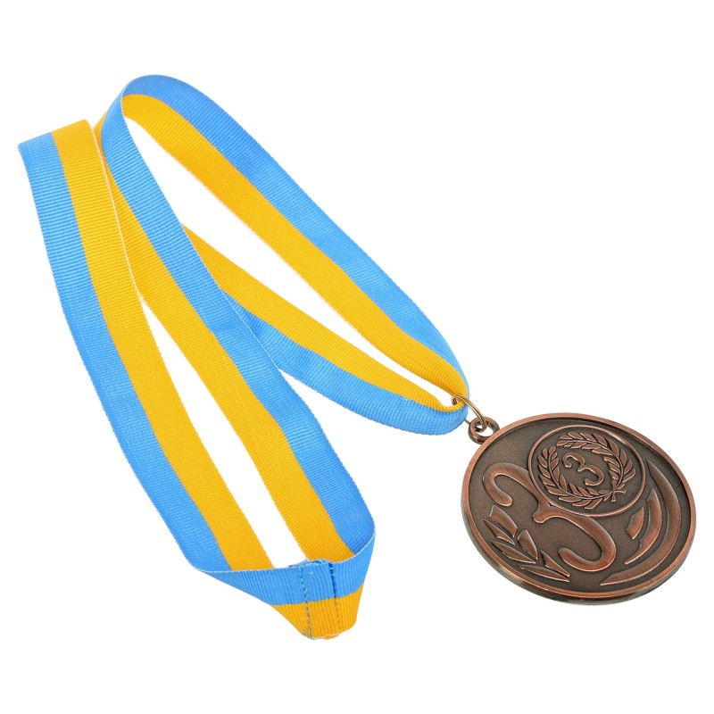 Медаль спортивна зі стрічкою SP-Sport WREATH C-1489-7 ø7см бронза