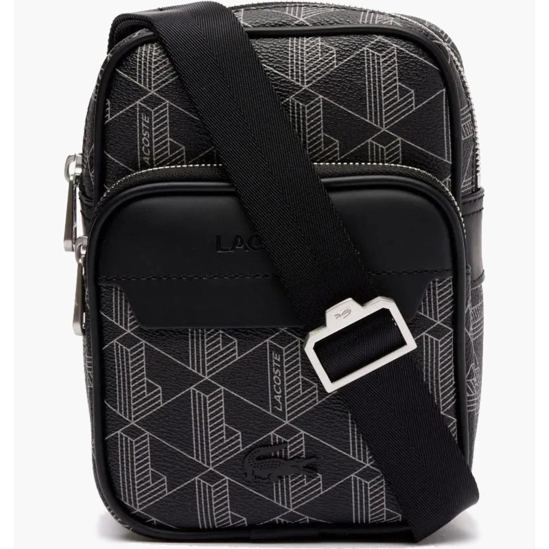 Сумка через плече Lacoste Monogram Grey (NH4409LX-H45)