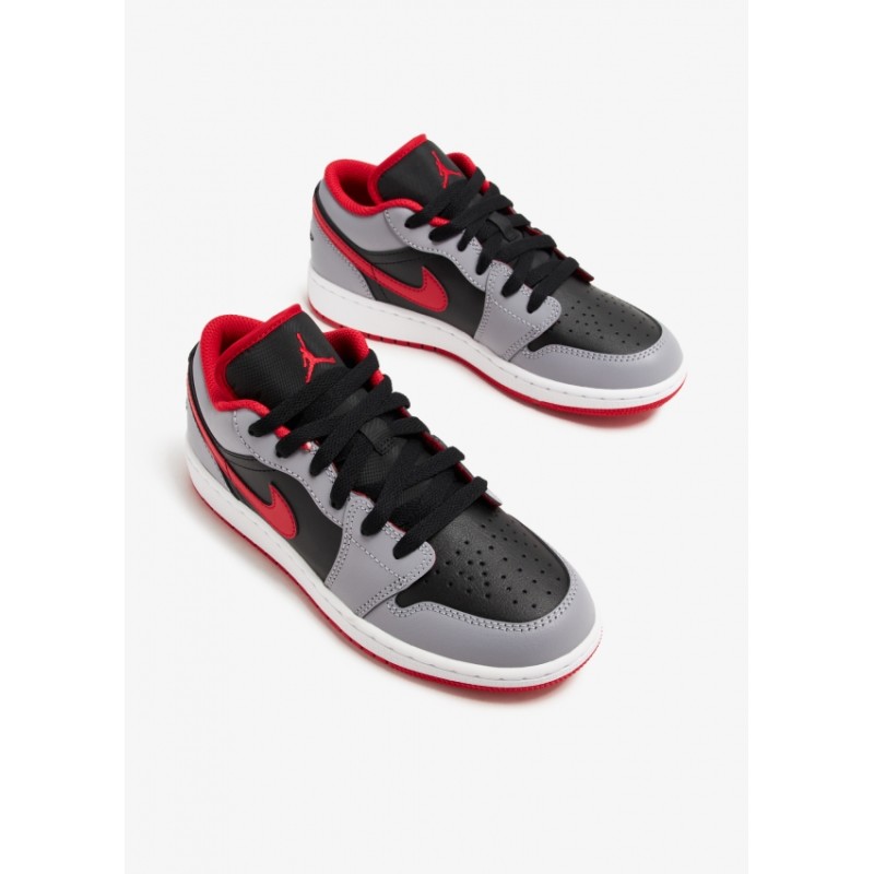 Кросівки жіночі Jordan 1 Low Gs Grey/Black (553560-060)